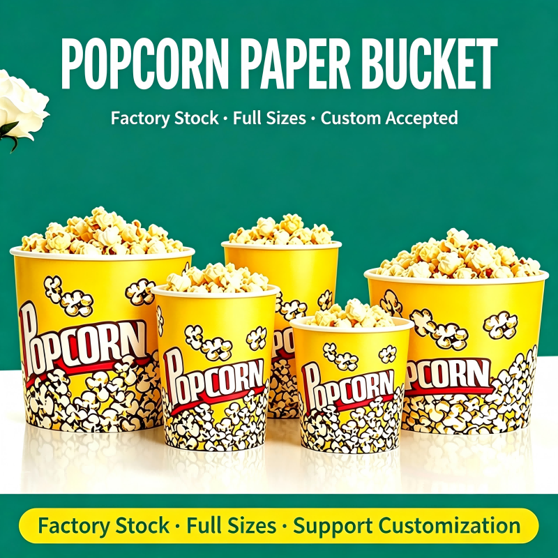 Disposable Popcorn Bucket With Lid