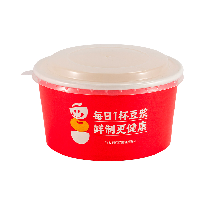 Kraft Paper Round Bowl with PLA Lining, Disposable Paper Soup Bowl